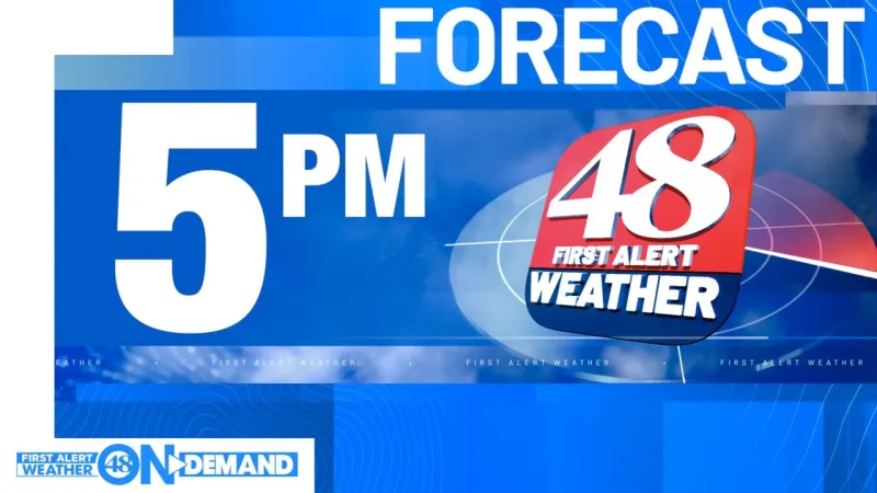 48 First Alert Forecast: Sunday 5 p.m. (Video)