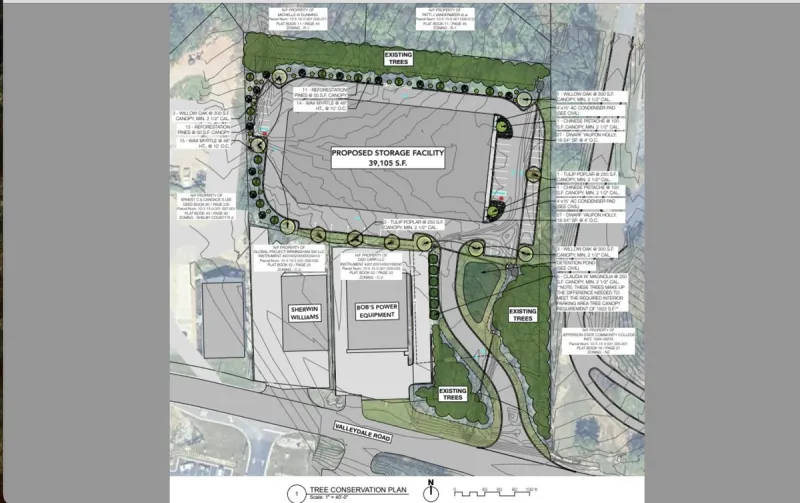 Hoover zoning boad recommends approval for self-storage next to Jeff State