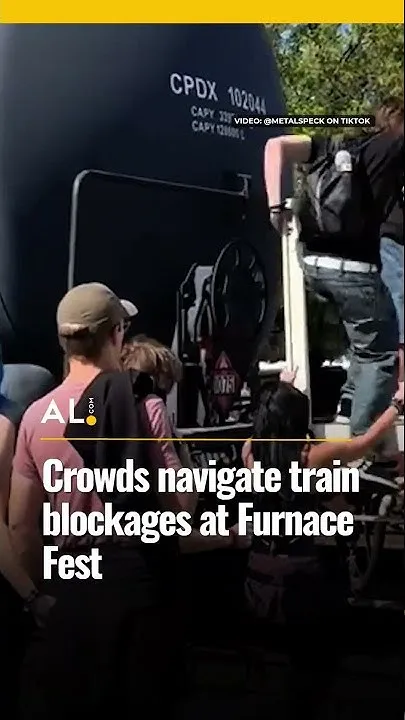 Crowds navigate train blockages at Furnace Fest (Video)
