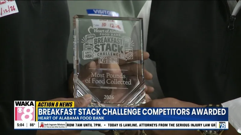 Breakfast Stack Challenge winners receive their awards