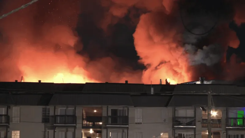 Large Apartment Fire Erupts on Beacon Crest Lane