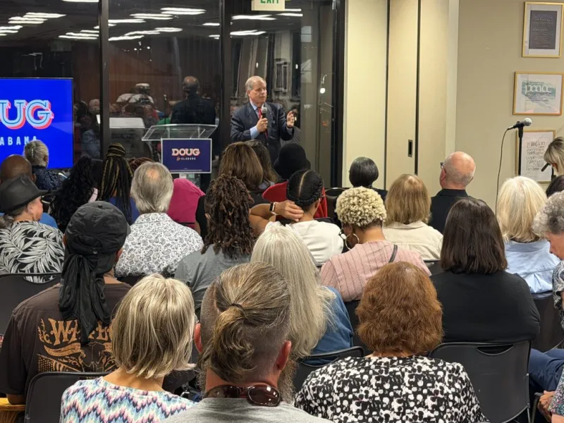 Doug Jones calls for phasing out CHOOSE Act, increasing teacher pay at education town hall