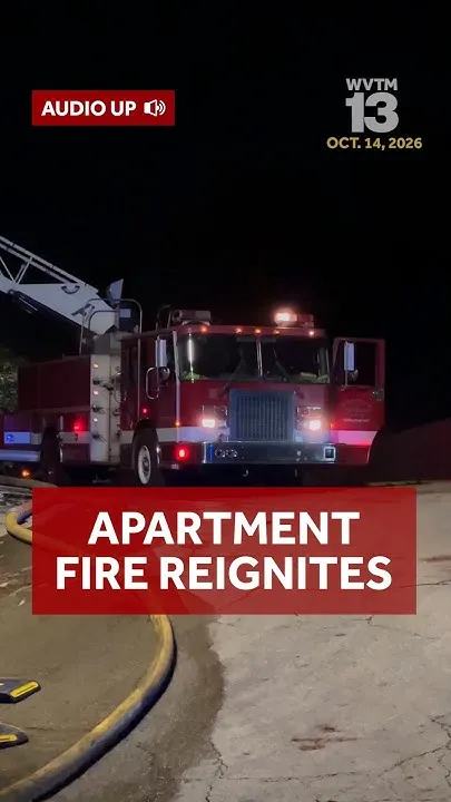 Birmingham apartment complex caught fire again hours after crews put out previous blaze (Video)