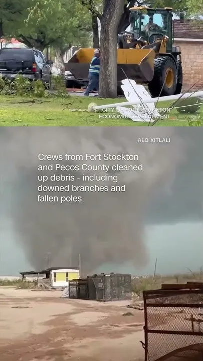 Massive tornado looms over homes in Texas (Video)