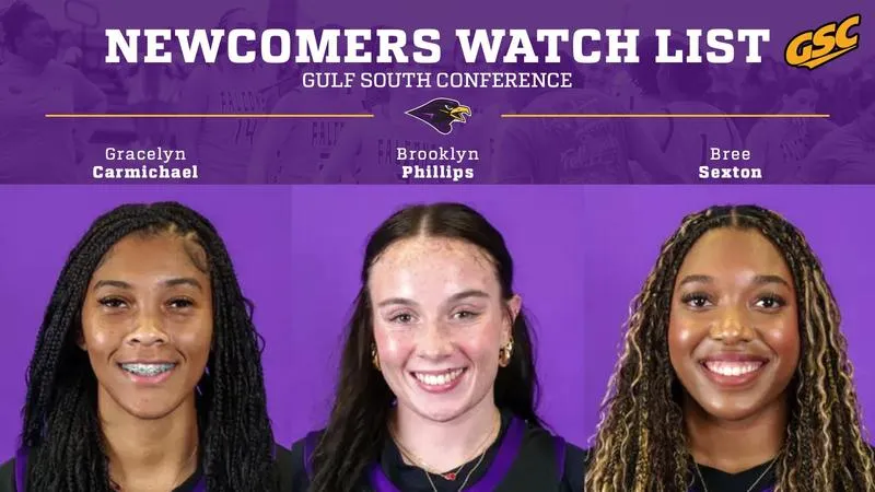 Three Falcons Named GSC Newcomers to Watch, Montevallo Picked Ninth in Preseason Poll