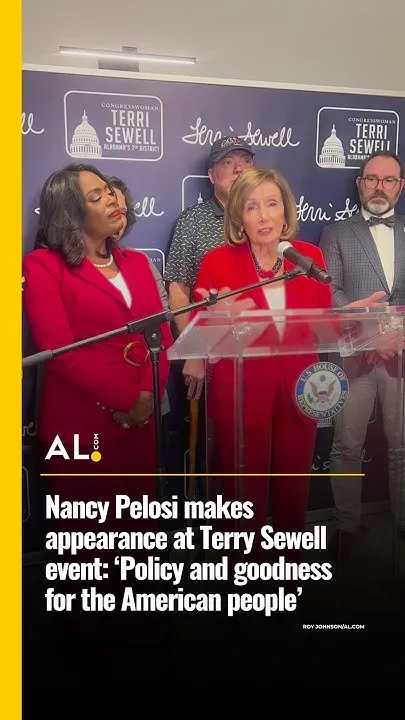 Nancy Pelosi makes appearance at Terry Sewell event: 'Policy and goodness for the American people' (Video)