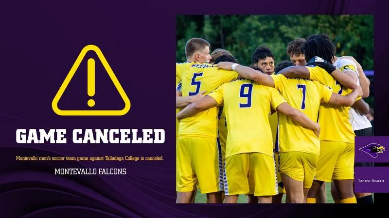Montevallo Men's Soccer Announces Cancel Game Against Talladega College