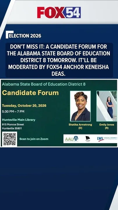 Don't Miss It: Candidate Forum for Alabama State Board of Education District 8. (Video)