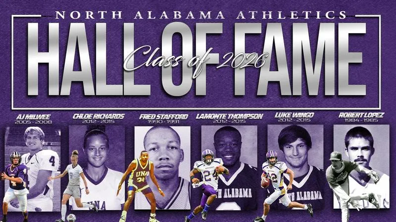 UNA Athletic Hall of Fame to induct Class of 2026 on Saturday