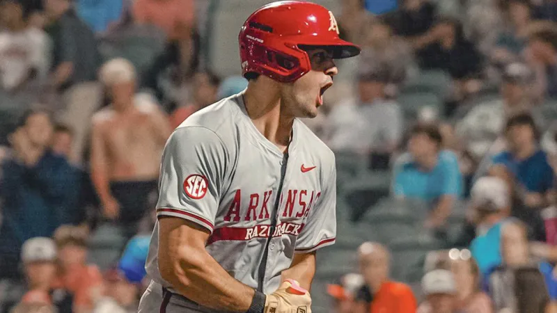 Rain Delay Tried to Ruin Arkansas's Night But Ryder Helfrick Didn't Get Memo