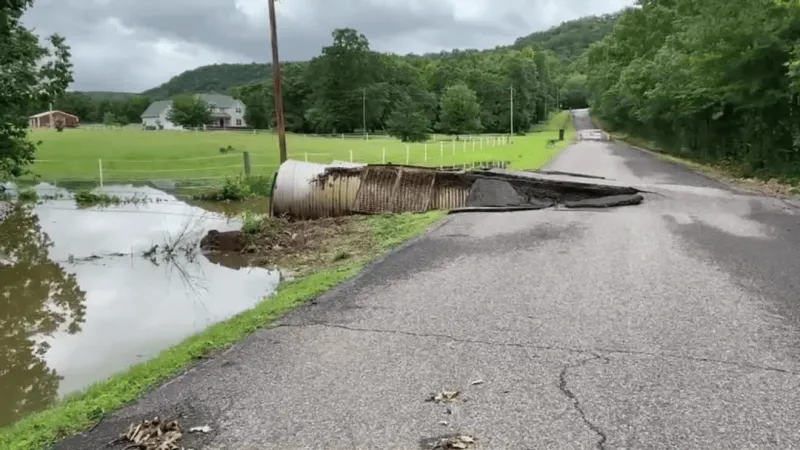 Flash flooding hits Pope County; officials urge drivers to avoid flooded roads
