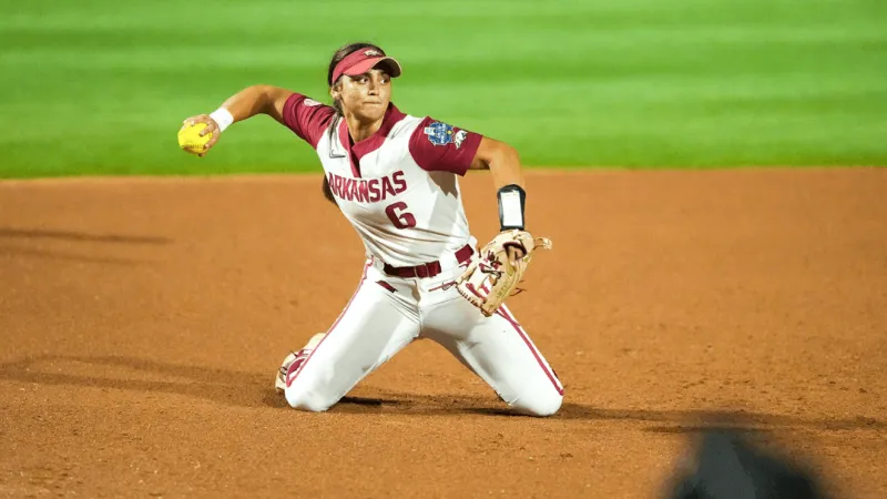 No. 5 Arkansas falls to No. 4 Nebraska in extra innings during inaugural WCWS appearance