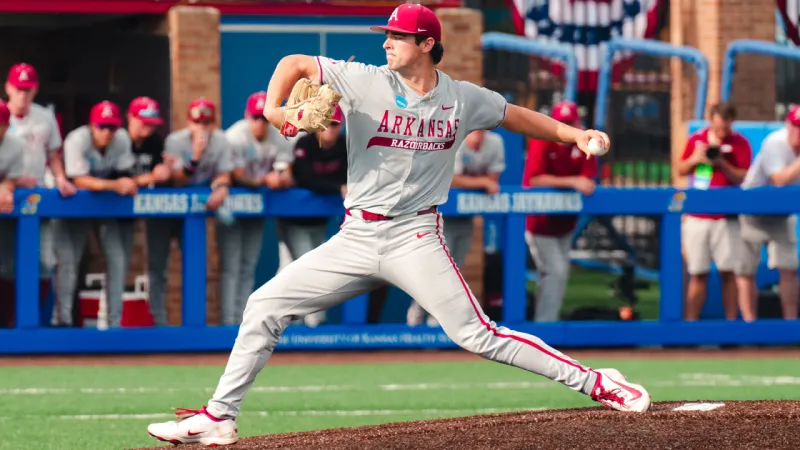 Dietz Strikes Out Career-High 14 Batters in Razorbacks' Loss to Jayhawks