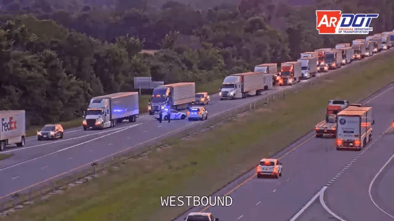 All I-40 eastbound lanes closed near mile marker 168; traffic diverted at Kerr