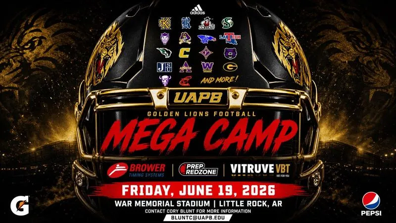 #UAPBFOOTBALL: GOLDEN LIONS MEGA CAMP ARRIVES IN DAYS LITTLE ROCK, GET READY