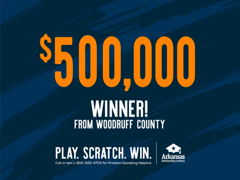Woodruff County Lottery Player Wins $500,000 on McCrory Scratch-Off