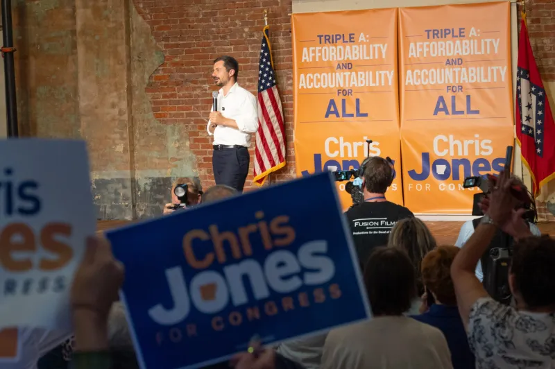 Chris Jones and Mayor Pete meet at Dreamland to imagine a blue District 2