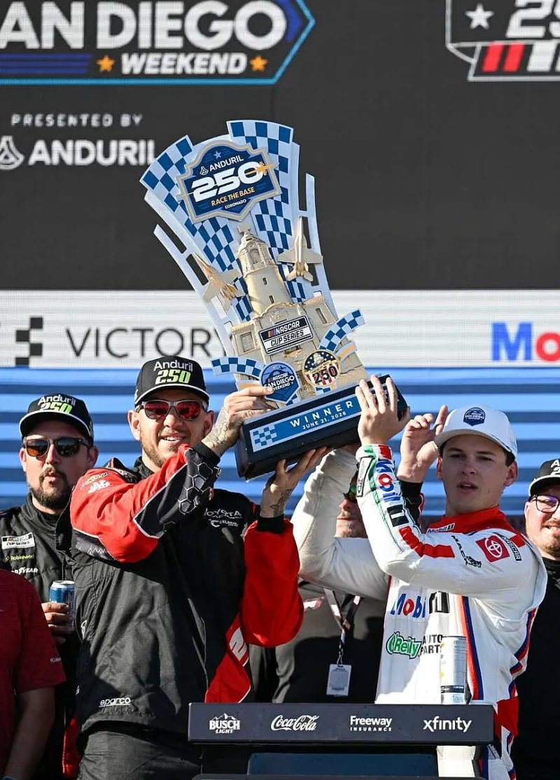 First-time NASCAR Cup winner Corey Heim reaffirms Denny Hamlin's shrewd eye for talent