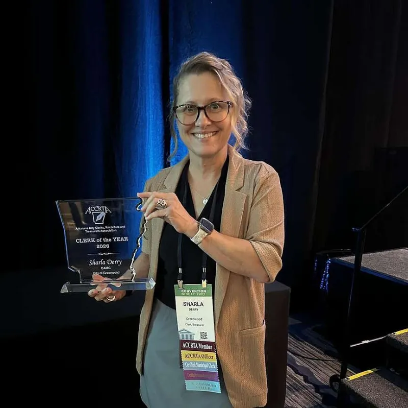Greenwood City Clerk Sharla Derry named 2026 Clerk of the Year Arkansas at Municipal League conference