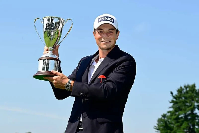 Hovland wins Travelers in Monday playoff as Scheffler misses short birdie putt
