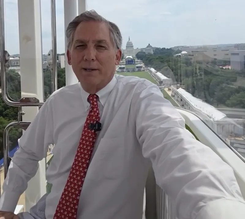 French Hill contemplates what it all means from the top of a Ferris wheel