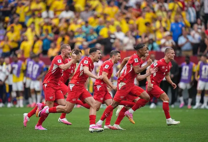 Switzerland eliminates Colombia