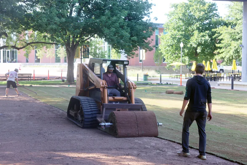 Green Space Project Continues Near Hindsman Tower
