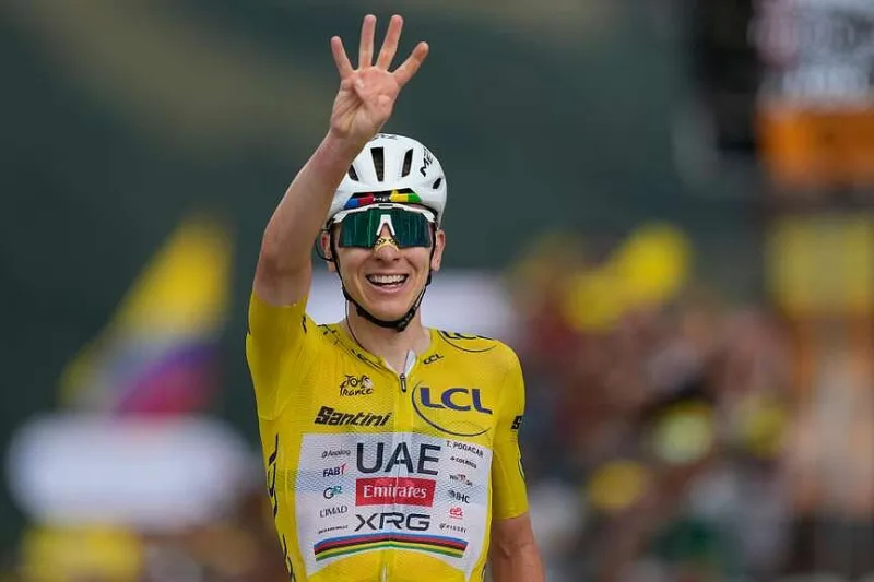 Pogacar attacks last climb, wins stage to extend his lead