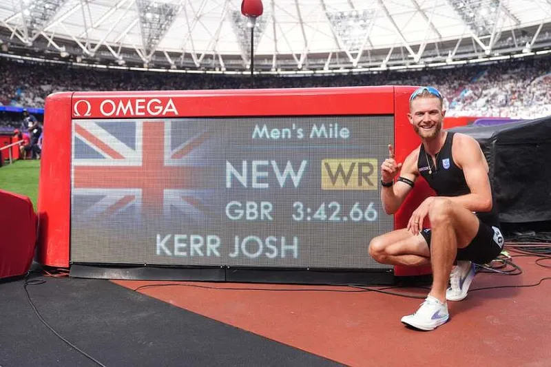 Kerr breaks 27-year-old world mile mark