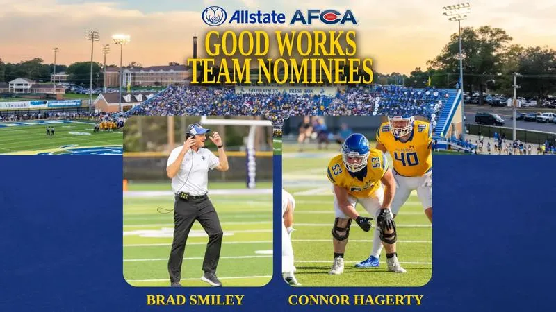 Smiley; Hagerty Named 2026 Allstate AFCA Good Works Team Nominees