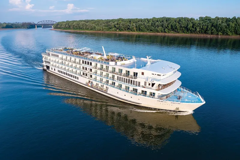 Nine-day cruises on the Arkansas River include stops in North Little Rock, Fort Smith