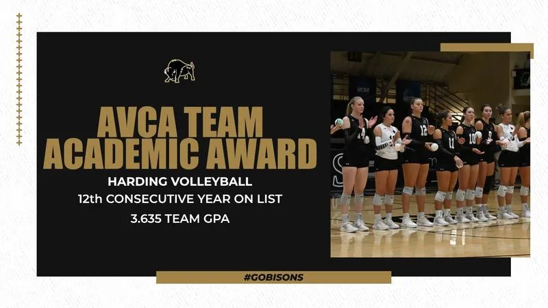 Harding Volleyball Earns 12th Straight AVCA Team Academic Award
