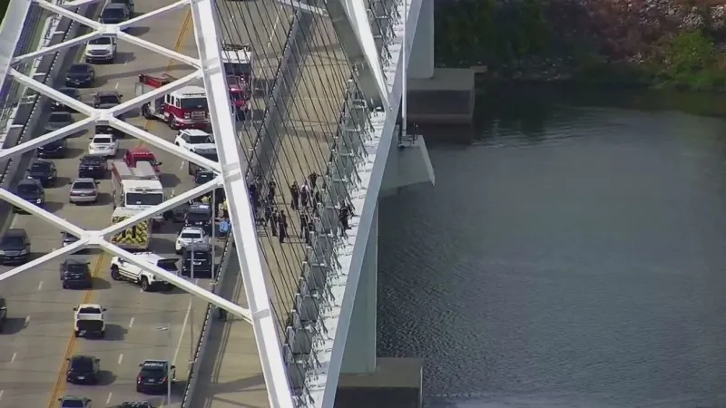 WATCH: NLR Fire Department releases video of Broadway Bridge rescue