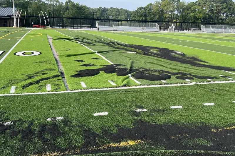 Dust devil crosses Hot Springs School District's practice field