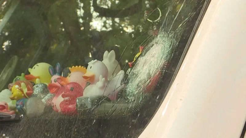 Shaken but unhurt; Benton family faces windshield repair after Highway 5 rock attack