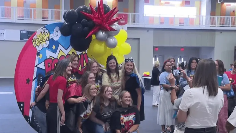 Benton Public Schools kick off new year with superhero-themed breakfast for staff