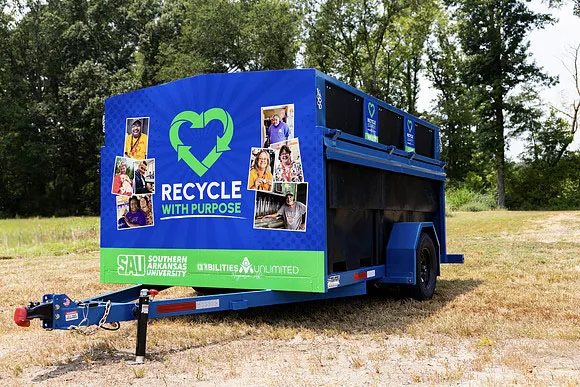 New recycling trailer brings SAU and Abilities Unlimited together for the community on Main Street