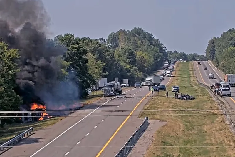 Fiery crash on I-530 near Sweet Home causes major traffic delays Wednesday afternoon