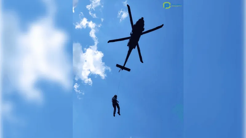 Hiker with heat exhaustion rescued from Pinnacle Mountain by Black Hawk helicopter