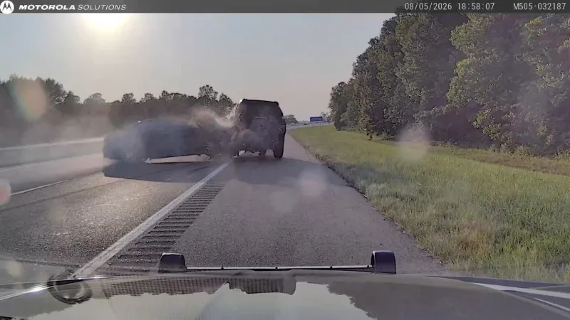 Dashcam shows moment ASP PIT maneuver caused crash that seriously injured elderly couple