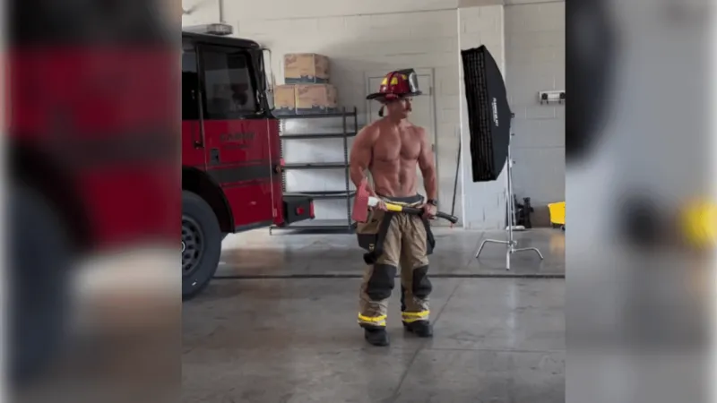 Cabot firefighters tease first look at new calendar as Arkansas suffers record high temps