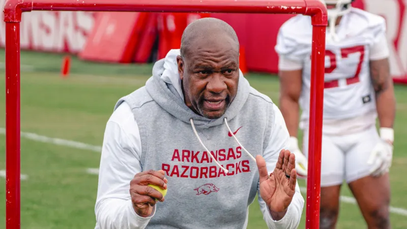 Razorbacks running backs coach David Johnson on progress in fall camp