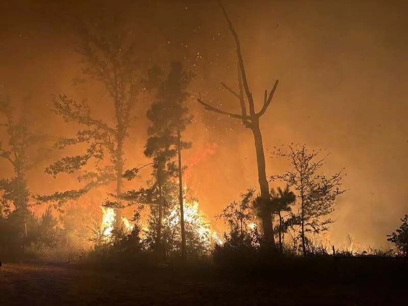 Evacuations underway as wildfire burns in Union County