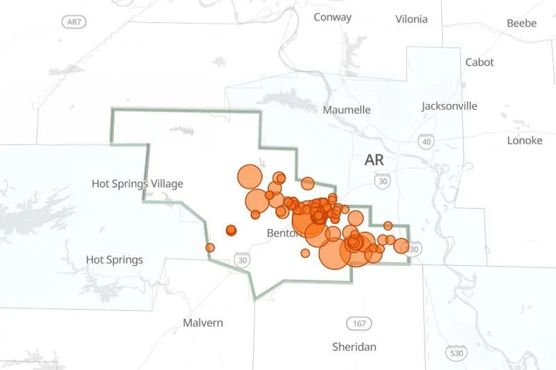 Thunderstorms move across state, knock out power for thousands of Arkansans