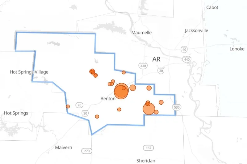 Saturday night storms leave thousands without power in Saline County