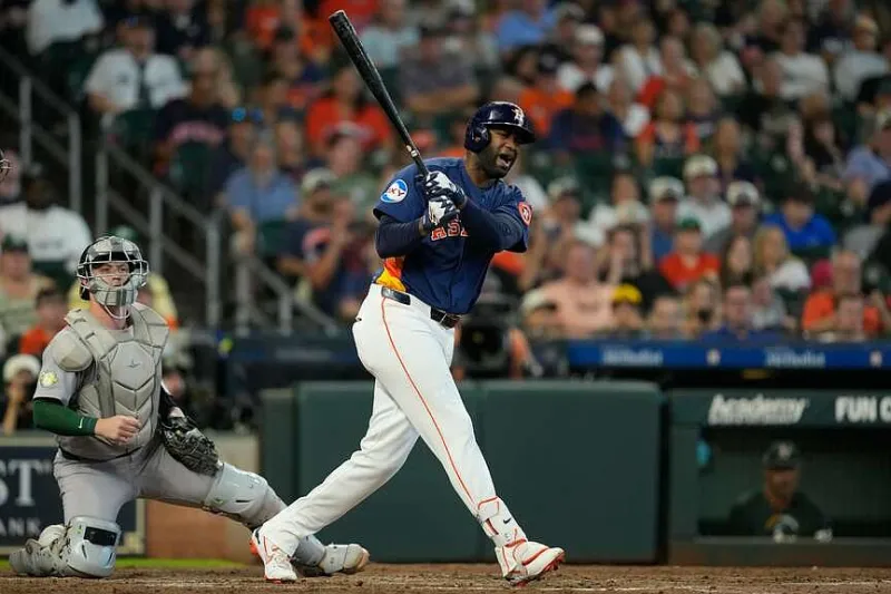 Yordan Alvarez's Triple Crown bid will have to survive a major challenge from the AL East