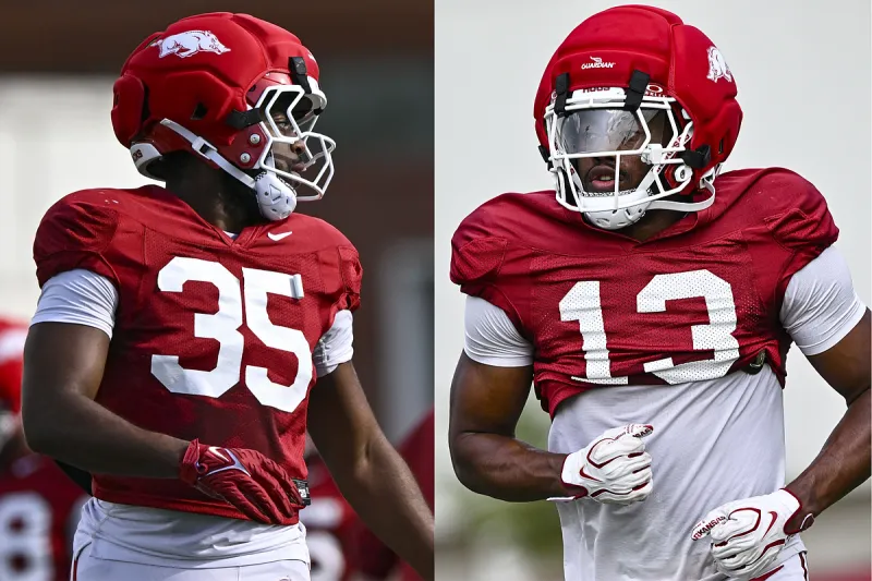 Steven Soles, Carter Stoutmire press conference: Arkansas football players talk preseason practices