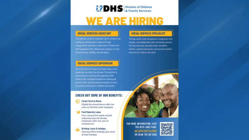 Arkansas DCFS launches statewide hiring push for child welfare roles