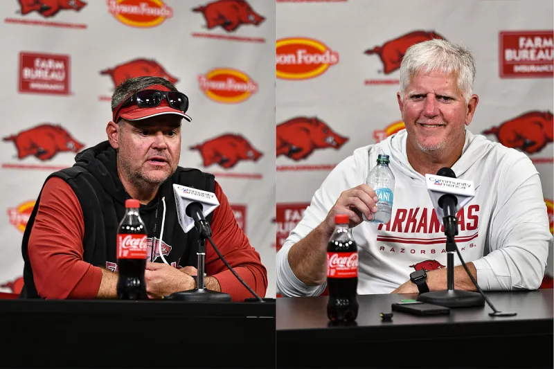 Tim Cramsey, Ron Roberts press conference: Arkansas offensive, defensive coordinators preview Utah