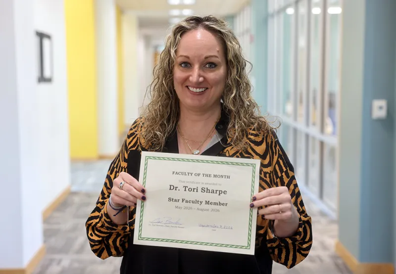 Sharpe Named ATU Faculty Member of the Month